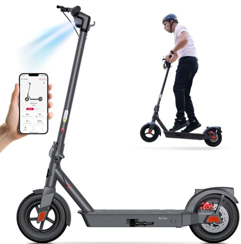 SISIGAD Elektroroller Erwachsene Lange Reichweite 20Meilen Spitzenleistung 500W 10 Zoll Reifen 20km/h & Last bis zu 100kg Faltbarer E-Roller mit Dual Brake System (Nein ABE)