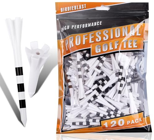 BIRDIEBLAST Professional 3-1/4” Golf Tees Reduces Friction & Side Spin - Choose 72 Pack,150 Pack or 200 Pack