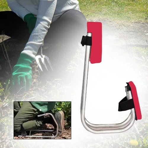Rusopobe Siège de Genou, siège de Genou pour Le Jardinage, Sangle sur Le Dispositif d'agenouillement pour Jardin, Outils ergonomiques permettant d'économiser du Travail protégeant Les Genoux(Red)