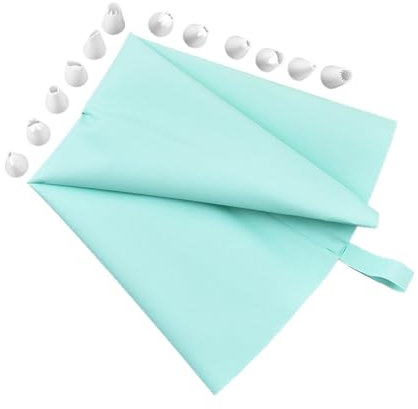 Sac à poche e punte, sac à poche sicure per glassa, set di decorazioni per torte al forno, kit di tubazioni per glassa di alimentare per torte, tazze, biscotti, pasticcini