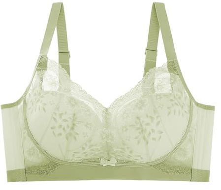 Genérico Sujetador Relleno Tiras Sujetador Transparente Ropa Interior Delgada Y Transpirable para Mujeres con Pecho Pequeño Y Pecho Que Una Expansión hacia Sujetadores De con Sujetador (Green, 34)