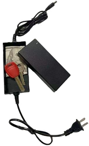 Sghtil Coffre-fort - Fausse prise de charge avec cachette secrète | Portable pour argent et bijoux avec protection contre le vol pour les voyages et les bureaux