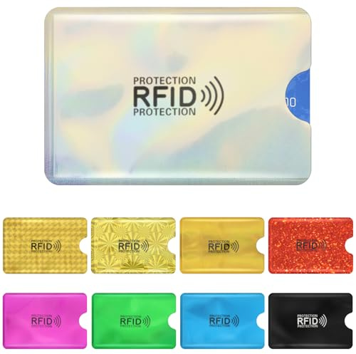 Lunhoo 9 custodie colorate per carte di credito, carte di credito, blocco RFID, per carte di credito, carte di debito