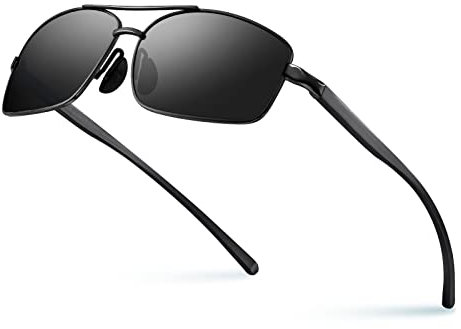 Bloomoak Polarisierte Sonnenbrille Herren Fahren Sonnenbrille 100% UV400 Schutz Polarisierte Outdoor Sportbrille Sonnenbrille mit Classic Al-Mg Metallrahmen