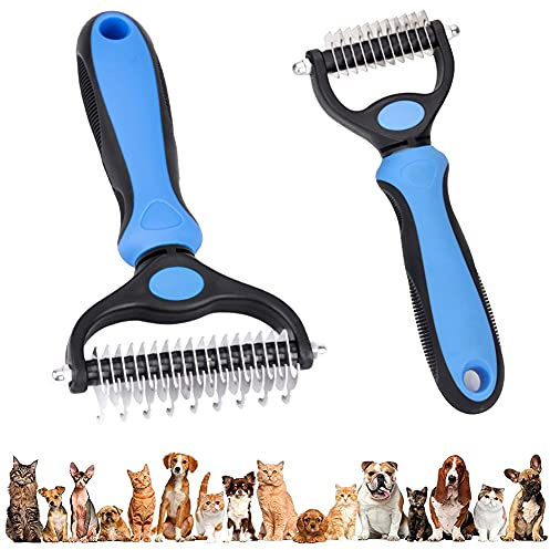 GOODGDN Hundborste och kattborste för långhårig | Rymdkam tar bort underull och filtningar massageeffekt & täckhårskydd pälsborste hundpäls borste pälskam lindning