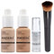 Phoera Foundation Full Coverage Makeup Set - Enthält Nude & Buff Beige 30ml Matte Foundation, 6ml Face Primer & Liquid Foundation Pinsel für einfache Anwendung
