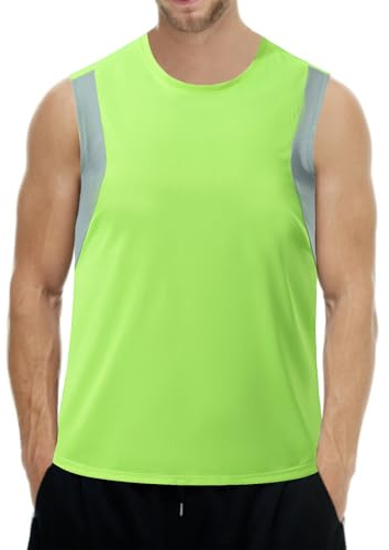 FEimaX Herr Gym Linnen Snabbtorkande Sport ärmlös Toppar Andningsbar Mesh väst Top Linnen Atletisk T-shirt för Träning Llöpning Träning Fritid