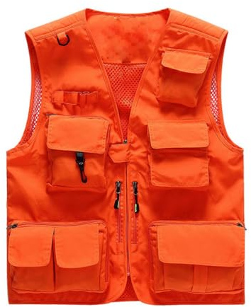 SimidunEUR Gilet De Pêche À Séchage Rapide Pour Hommes En Plein Air Gilets De Photographie Respirants Camping Chasse Gilet Sans Manches Veste Top Outwear Avec Multi-Poches