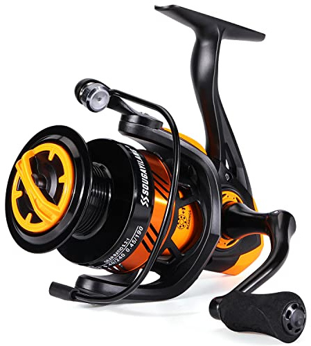 Sougayilang SL spinnrulle 5.2: 1 höghastighets metallspole kraftfull snurrande fiskerullar karp fiske gädda kolfiber drag max 11,3 kg fiskerulle-O60