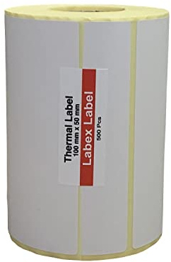 Termiska etiketter 100x50 mm på rulle – Fraktetikett Streckkod/Thermal Labels Direct – 1 rullar 1000 etiketter – Utan band – TSC Godex kompatibel – Labex Label