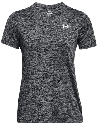 Under Armour Women's Tech Short Sleeve Crew Twist, Comfortable Women's T-Shirt with Fast-Drying Material, Breathable Sports T-Shirt for Women Black