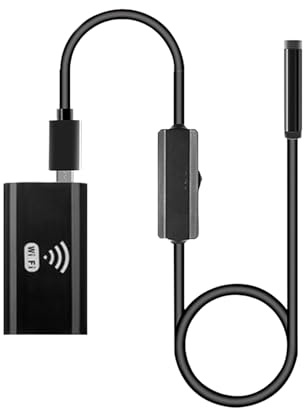 Inspektion endoskopkamera, vattentätt kamerahuvud med integrerade LED-lampor, Wifi-anslutning kompatibel med Android, iOS eller PC (2 m)