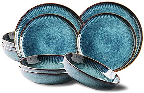 Juegos De Vajilla - Juego De Servicio De Platos De Regalo De Lujo, Juegos De Vajilla De 14 Piezas, Juego De Vajilla De Cerámica, Juego De Vajilla De Platos, Combinación Completa De Porcelana, Platos