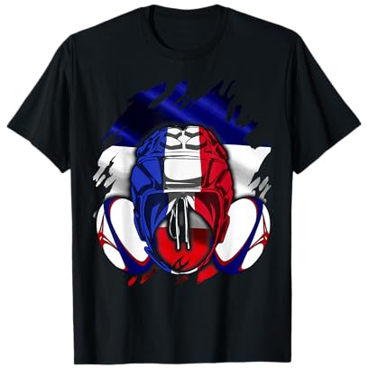 Maillot de Rugby Joueur Enfant Homme Drapeau Coq Men Femme T-Shirt