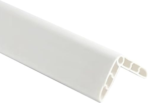 TRUHUI Paraspigoli da parete in gomma colorata, striscia anti-collisione, autoadesiva, protezione per bordi e angoli di sicurezza, protezione colorata a prova di bambino, lunghezza 1 m, bianco