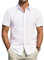 J.VER White Short Sleeve Shirt Mens Stretch Iron Free Regular Fit Business Casual Work Office Summer Dress Shirt XL