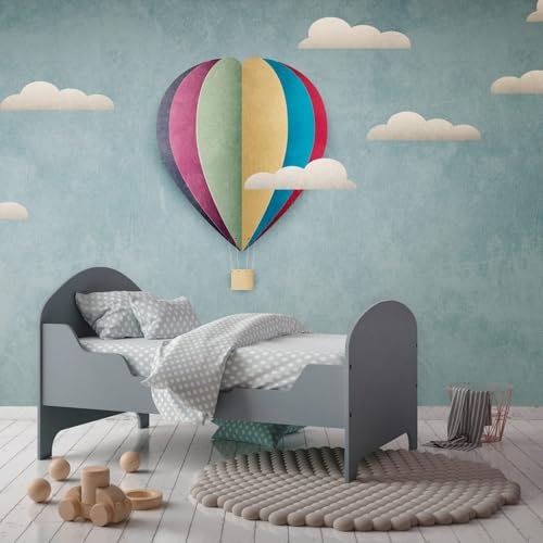 Fototapete Profhome 383011-GU heißgeprägte Vliestapete glatt Kindertapete matt blau weiß rot lila 3,71 m x 2,8 m