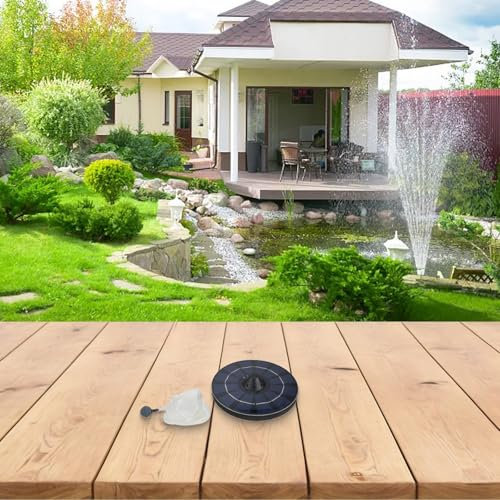 LUCKCDUO Aérateur de bassin à énergie solaire avec tuyau d'air et pierre à bulles, pour étangs et eau, économe en énergie