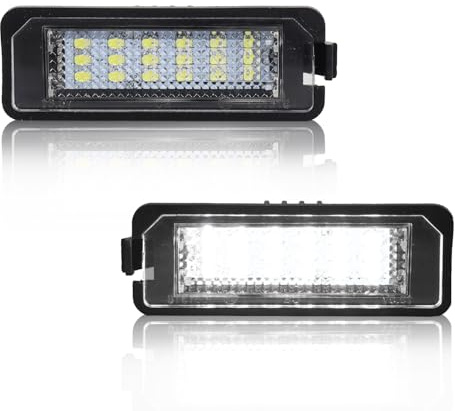 DYNVEX 2 Stücke LED Kennzeichenbeleuchtung für V-W Golf 4 5 6 MK4 MK5 MK6 Polo CC Eos Scirocco, [Can-bus Fehlerfrei] Premium und Langlebig 18 SMD Nummernschildbeleuchtung