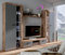 AXLIVING Spacoro XL Wohnwand grau modern Lefkas Graphit 300 ohne LED