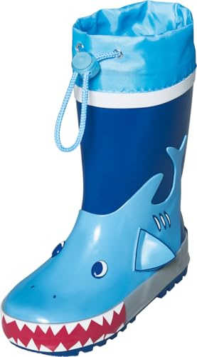 Playshoes Cordón Para Botas de Agua, Botas de lluvia Unisex niños, Tiburón, 31 EU