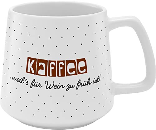 GRUSS & CO Tasse konisch Kaffee | Steinzeug, 43 cl, mehrfarbig | Geschenk Freunde | 48452