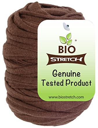 Biostretch Weiche Garten-Pflanzenbinder für Innen- und Außenpflanzen – Starkes und Dehnbares, Zuschneidbares Gartengarn für Kletterpflanzen, Tomatenranken und Heim-Gartenarbeit (20m / Braun)