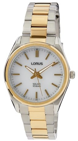 Lorus Damen Uhr Solar Analog Edelstahl mit Metallband RY514AX9