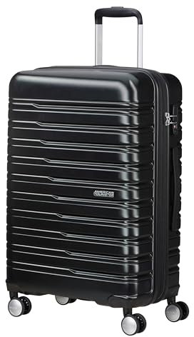 American Tourister Flashline - Spinner M, Koffer, 67 cm, 69/75 L, Schwarz (Shadow Black)