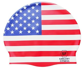 Sargoby Fitness Adult Standard Swim Cap Standard Size Designed for Competitive Swimmer or Recreational Swimmer Looking for More Speed