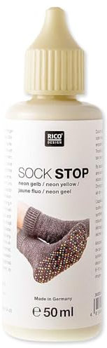 Frida's Wollhaus Rico Design Sock Stop Stopperfarbe Wolle Socken ABS Geschenk Stricken 10 Farben (Creme)
