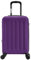 Flexot® F-3045 | Koffer mit V-Erweiterung | Alu-Teleskopgriff | 360° Räder leise rollend | Bordcase | Kabinengepäck | Reisekoffer | Trolley | (Violett, M, Handgepäck)