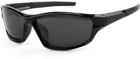 Lunettes de Soleil Sport Hommes Femmes, Lunettes de Soleil, Polarisées avec Protection UV400, Convient aux Personnes Ayant un tour de tête Plus Large, Pour le Cyclisme, la Course à Pied, la Pêche