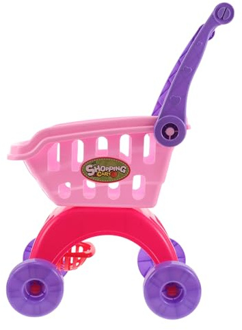 POPETPOP Carrello della Spesa Giocattolo Mini per Ragazzo Ragazza da Gioco del Supermercato Simulato Carrello per Bambole Piccolo in Miniatura per Finzione