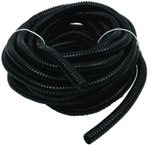 1/2 X 100 ft Split Wire Loom Flex-Guard Convoluted Tubing – Protective Split Cable Sleeves for Automotive Home Industrial Electrical Wires – Chemical Resistant Cable Conduit – Black
