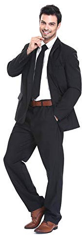 U LOOK UGLY TODAY Herren Anzug Regular Fit Party Weihnachts Kostüm Modisch Normaler Schnitt Festliche Anzüge Party Suits Einfarbig