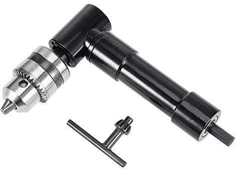 TOOLSTAR Taladro en ángulo recto, adaptador de ángulo recto de 1 a 10 mm, adaptador de taladro inalámbrico de 90 grados con llave de mandril