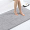 Homaxy rutschfeste Badematte Chenille Badezimmerteppich Mikrofaser Badteppich Saugfähige Hochflor Badvorleger - 60 x 120 cm, Hellgrau