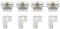Anvil | White Column Radiator Wall Brackets, Set of Four |