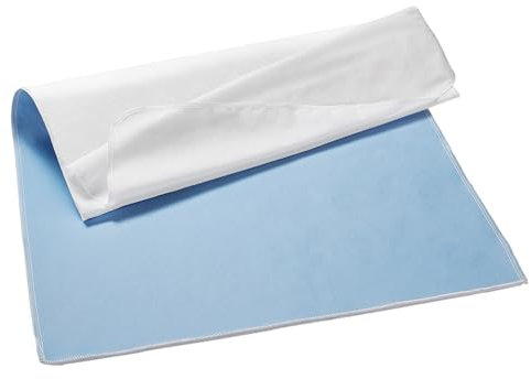 Aimtton 2 Stück Inkontinenzunterlage waschbar 86 × 132 cm，Bettunterlagen mit Flügeln, saugfähig inkontinenz bettunterlage，Bettauflage wasserdicht Blau