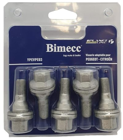 BIMECC YPEVPE03 5x Boulon de roue Boulon De Roue & Écrou De Roue