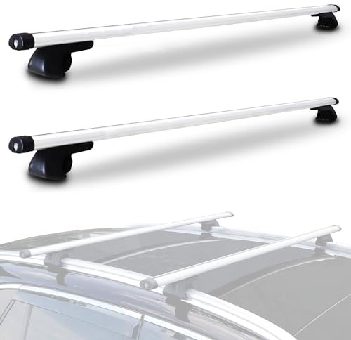 𝗕𝗮𝗿𝗿𝗲 𝗣𝗼𝗿𝘁𝗮𝘁𝘂𝘁𝘁𝗼, Portapacchi per Auto da Viaggio, Barre Superiori Compatibile con le Guide Laterali Rialzate per i Bagagli, Barra Portatile per il Trasporto.