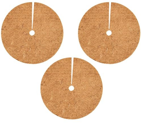 BagLEv Disques de paillage en noix de coco pour pot de fleurs, tapis de protection contre le gel, tapis de plantes cultivées en propriété (45 cm)