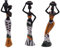 Yheonver 3 Stücke Retro Vase Afrikanische Statue Exotische Harz Kultur Figuren Set für Haus Hotel Wohnzimmer Dekoration Ornamente Gelb
