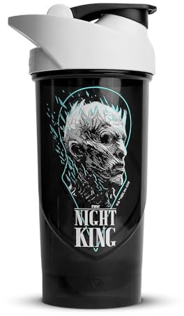 Shieldmixer Hero Pro Classic Shaker Night King - BPA-Free - Gym Accessories - Protein Shaker - Fitness Water Bottle - Black - 700 ml