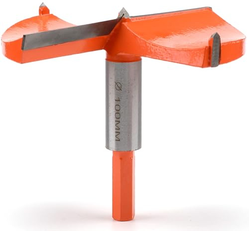 Mèche Forstner 100 mm avec guidage - Foret à bois avec tige hexagonale - Foret à charnière pour bois et bois dur