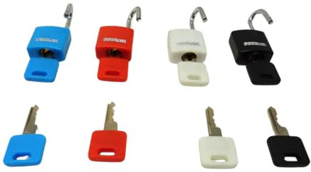 STAHLEX Vorhängeschloss Aluminium 20 mm – 1 Stück in zufälliger Farbe – robustes Mini-Schloss für Taschen, Spinde, Schränke & mehr – keine Farbwahl möglich – inkl. 2 Schlüssel