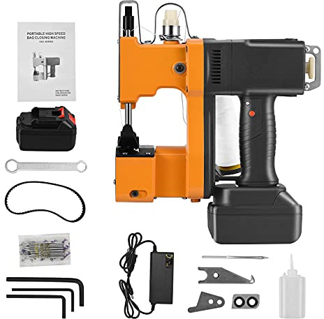 Ovshnrr Sacos Maquinas de Coser Maquina de Tejer Portátil Máquina Selladora para Bolsa dePlástico de Papel de Arroz