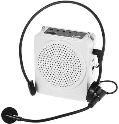 HIONJIN Portable Digital Multimedia Voice Amplifier Rechargeable with Wired Microphone Speaker(OneColor)