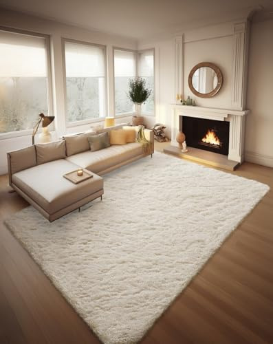 Ophanie Area Rugs for Bedroom Living Room,Color 2- Ivory,Size 8' x 10',Shape Rectangular